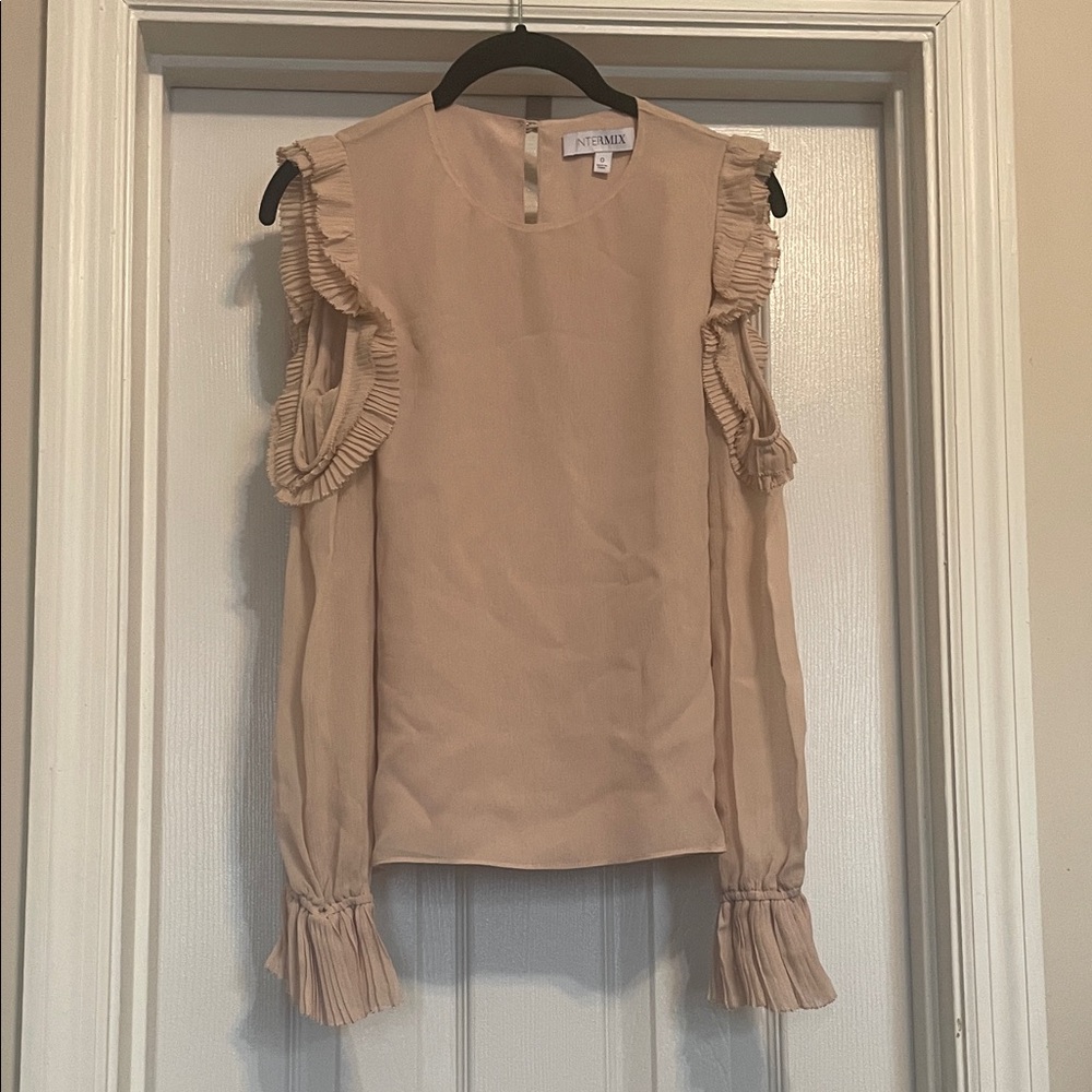 Intermix Women's Blush Ruffle Sleeve Blouse